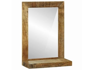 Miroir de salle de bain, miroir de toilette marron bois de mangue massif cf62640