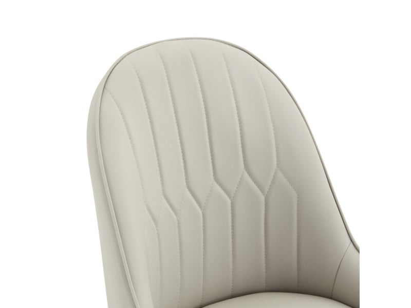  Ensemble de 2 chaises pu gris chaud – dos à motif éclair, résistant à l'eau, entretien facile — cuisine, café ou pro  - Conforama D
