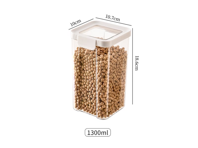  Boite de rangement cuisine avec couvercle lot de 6 1300ml 10.7x10x18.6cm  - Conforama B