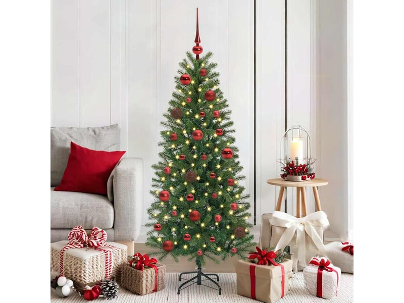  Ensemble de boules de noël 61 pcs 150 led blanc chaud ø 6 cm  - Conforama B