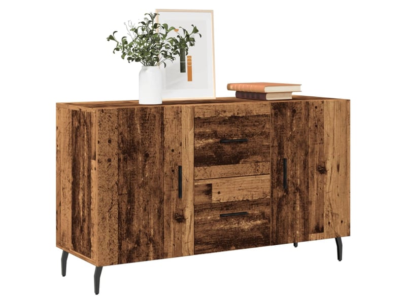  Buffet - bahut - meuble de rangement vieux bois 100x36x60 cm bois d'ingénierie  - Conforama B