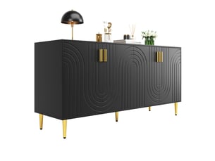 Buffet 4 porte(s)  0 tiroir(s) <strong>MODENVIE</strong> <strong></strong> - 152 cm coloris noir 
