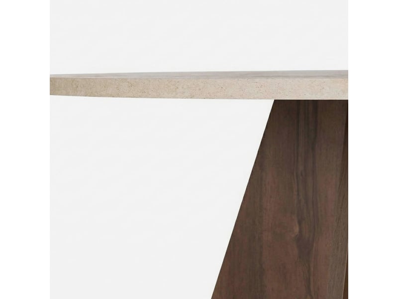  Table à manger ronde effet marbre virella  - Conforama E