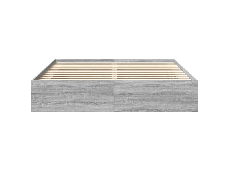  Lit double- lit adulte -  cadre de lit sans matelas sonoma gris 200x200 cm  - Conforama D