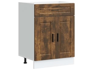 Meuble de rangement, armoire de cuisine porto chêne fumé bois d'ingénierie shl8725
