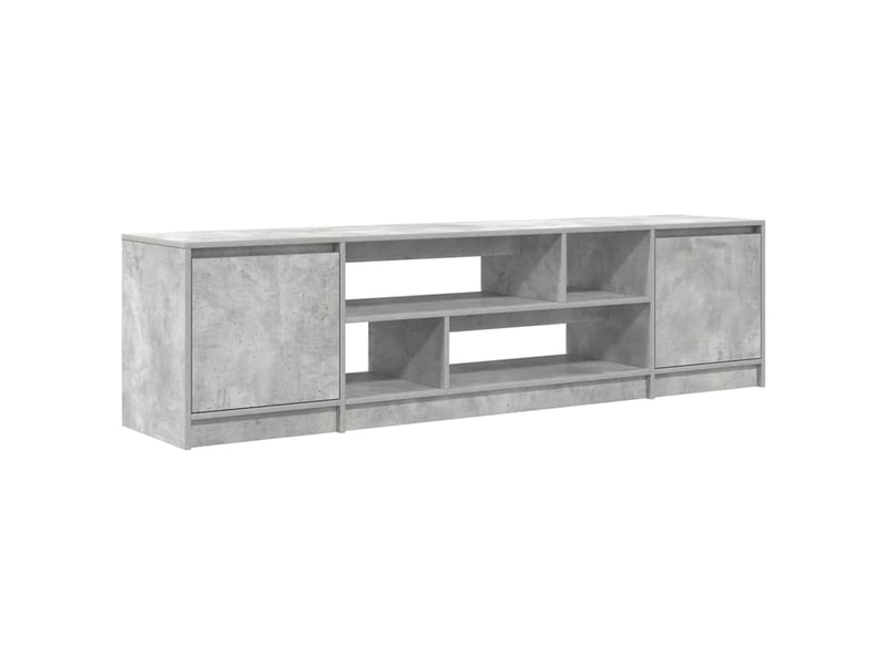  Meuble tv - banc tv - meuble de rangement gris béton 188,5x41x50 cm bois d'ingénierie  - Conforama A