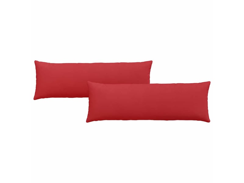  Lot de 2 coussins de canapé, coussins décoratifs tissu rouge 120 x 40 cm cf58939  - Conforama A