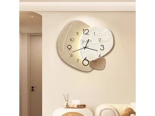 Horloge – horloge à poser avec chiffres arabes – mouvement à quartz silencieux – horloge créative – horloge à quartz – 40 cm