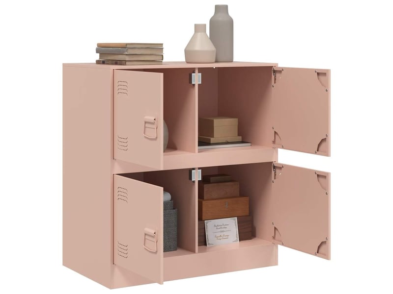  Buffet - bahut - meuble de rangement rose 67x39x73 cm acier  - Conforama D