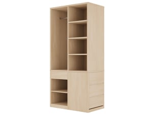 Armoire 70x50x170 cm avec tiroirs mdf couleur bois