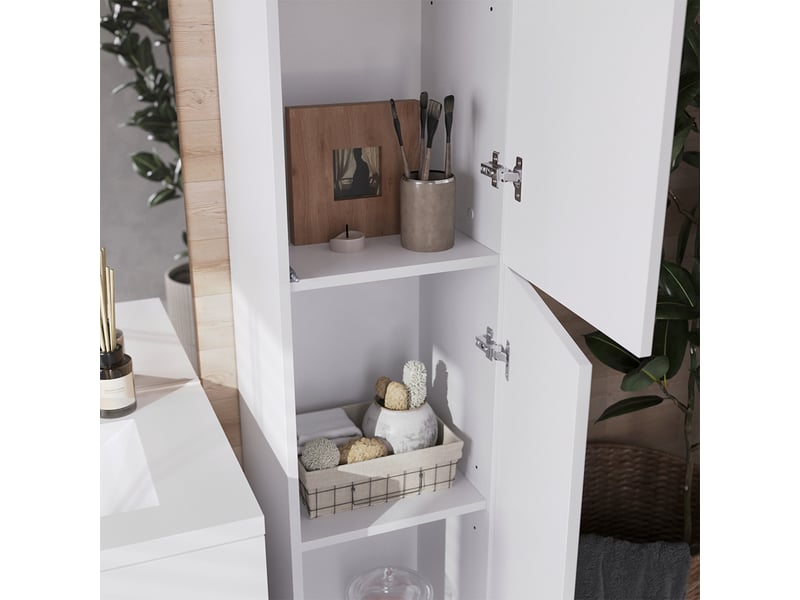  Vicco ensemble de meubles de salle de bain, blanc haute brillanceblanc, 4 pièces  - Conforama E