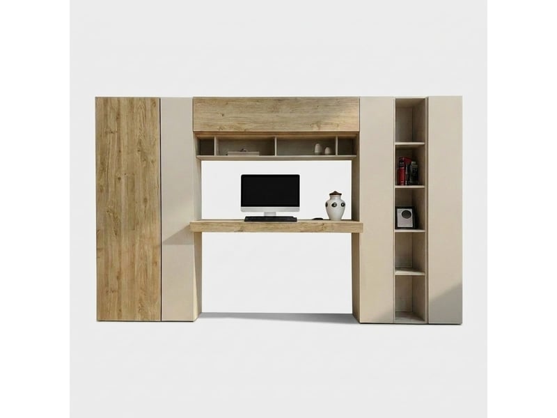  Meuble de salon mural avec bureau composition 267  - Conforama A