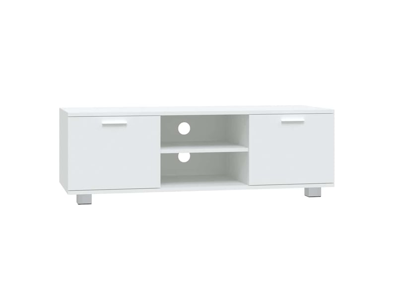  Meuble tv - banc tv - meuble de rangement blanc 120x40,5x35 cm bois d'ingénierie  - Conforama A