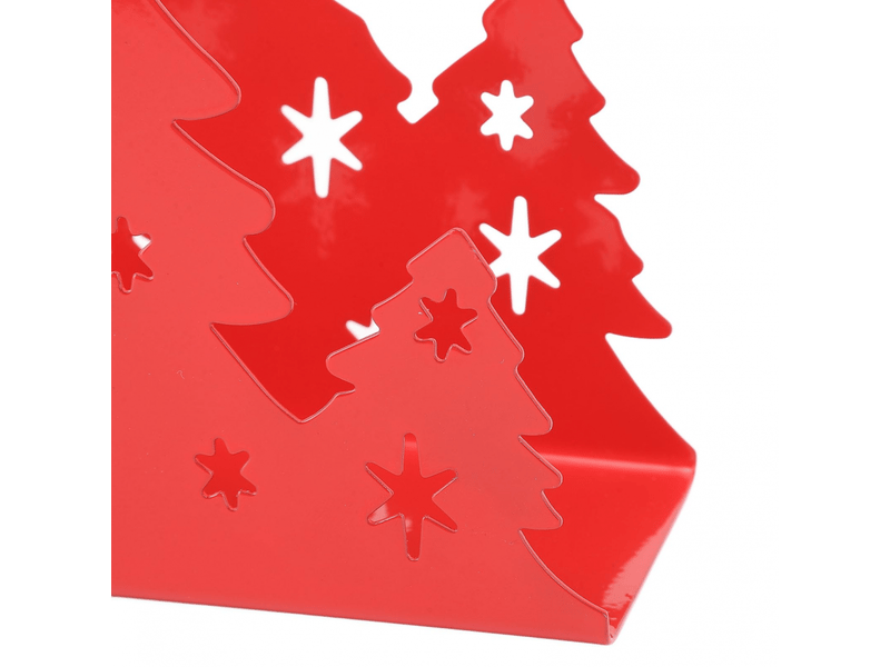 Porte-serviettes en acier inoxydable en forme d'arbre de noël pour décoration de restaurant à domicile (rouge)  - Conforama E