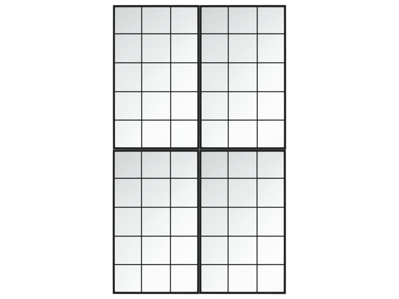  Lot de 4 miroirs muraux noir 100x60 cm métal cf62944  - Conforama A