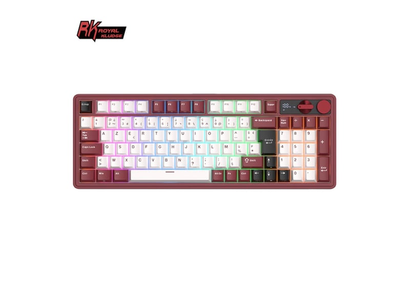  Clavier mecanique gaming 96% azerty hot swap creamy pbt rgb triple connexion bt 2.4g usb-c 321202_AACMC80120_6_DROPFR - Conforama A