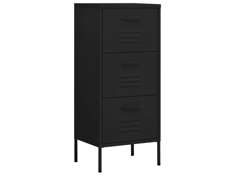  Armoire de rangement, rangement bureau noir 42,5x35x101,5 cm acier shl5605  - Conforama A