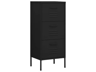 Armoire de rangement, rangement bureau noir 42,5x35x101,5 cm acier shl5605
