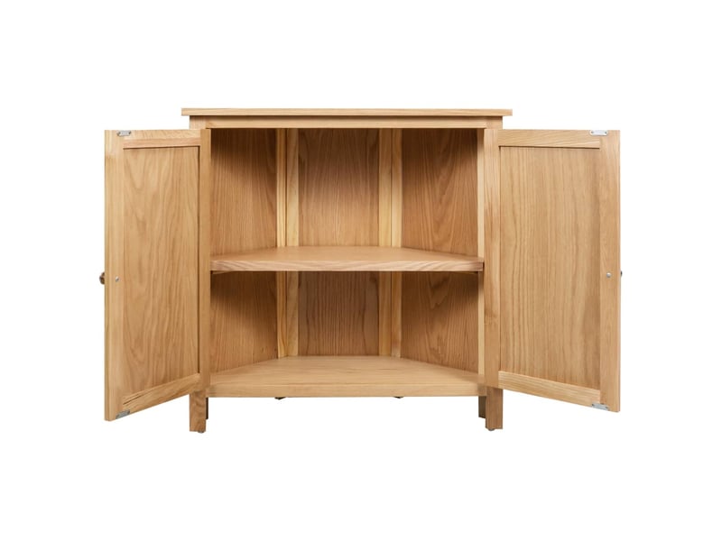  Armoire de rangement, armoire d'angle 80x33,5x78 cm bois de chêne massif  - Conforama E