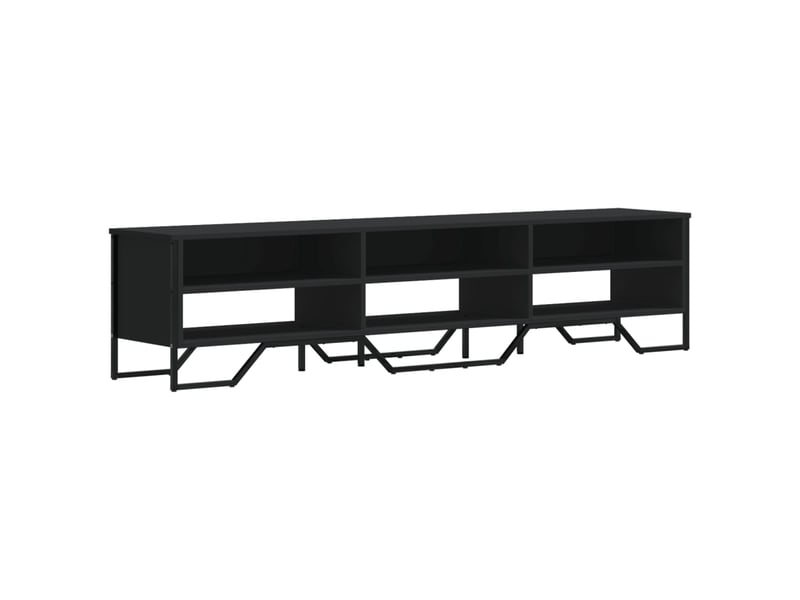 Meuble tv - banc tv - meuble de rangement noir 180x34x41 cm bois d'ingénierie  - Conforama A