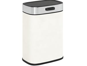 Poubelle cuisine 5 l 24 x 19 x 37 cm inox blanc crème
