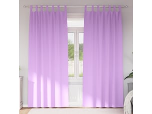 Lot de 2 rideaux occultants, rideaux black-out avec anneaux pourpre 225 x 140 cm cf44735