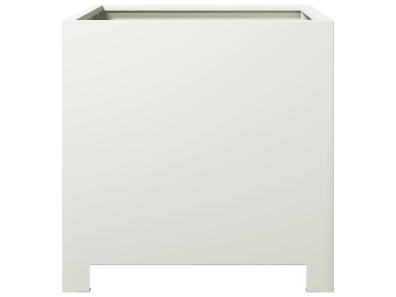 Jardinière - bac à fleurs blanc 40x40x40 cm acier - Conforama D
