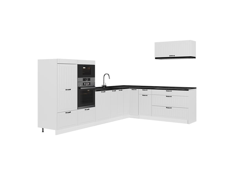  Vicco cuisine en angle, blanc campagneblanc, 327 x 227 cm sans pt  - Conforama A