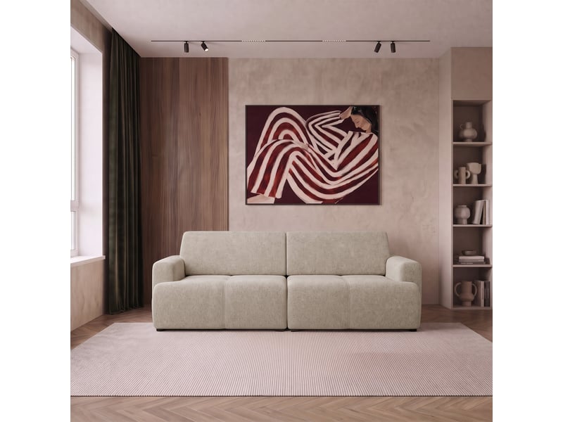  Selsey cobbly - canapé convertible - 244 cm - chenille mystery beige Cobbly - Conforama B