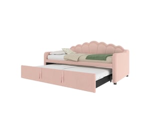 Lit gigogne 2x90x200 cm coloris rose