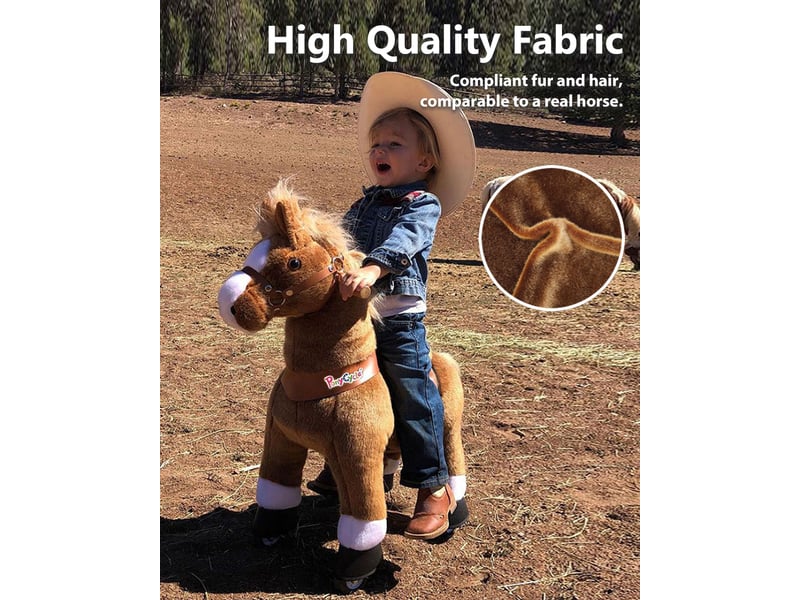  Ponycycle poney à monter marron avec sabot blanc petit modèle pour 3 à 5 ans Ux324 - Conforama E