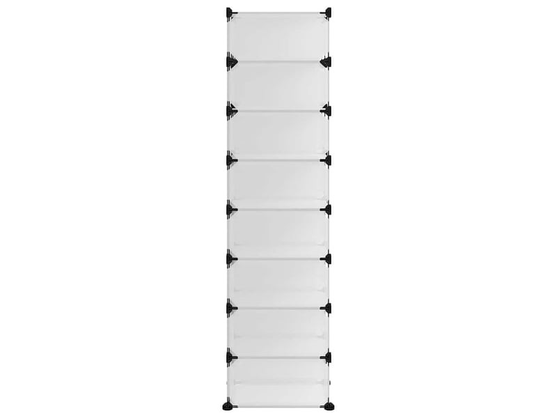 Meuble à chaussures, étagère à chaussures transparent 93x36,5x140 cm pp  - Conforama D