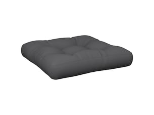 Coussin de palette, coussin de chaise, coussin de canapé anthracite 60x61,5x10 cm tissu cf55279
