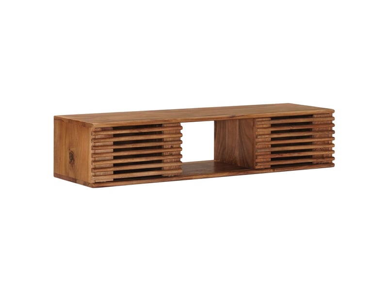  Meuble tv - banc tv - meuble de rangement avec stockage avec porte naturel 105 x 30 x 22,5 cm  - Conforama C
