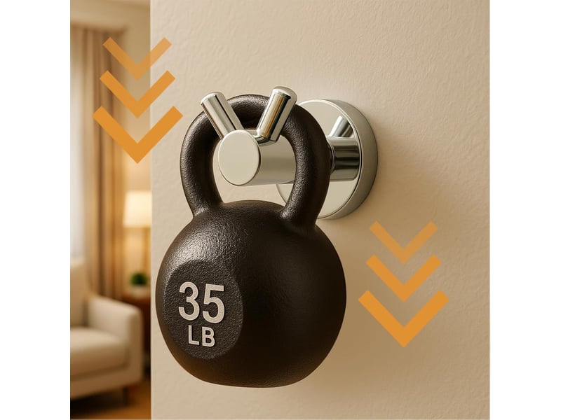 Sakae porte-manteau mural double corne, acier inox chromé, charge 15 kg (perçage requis) - salle de bain, cuisine - Conforama D