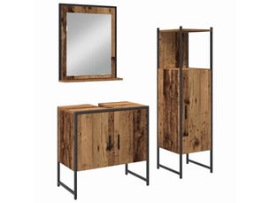 Ensemble de mobilier de salle de bain 3 pc marron cf64395