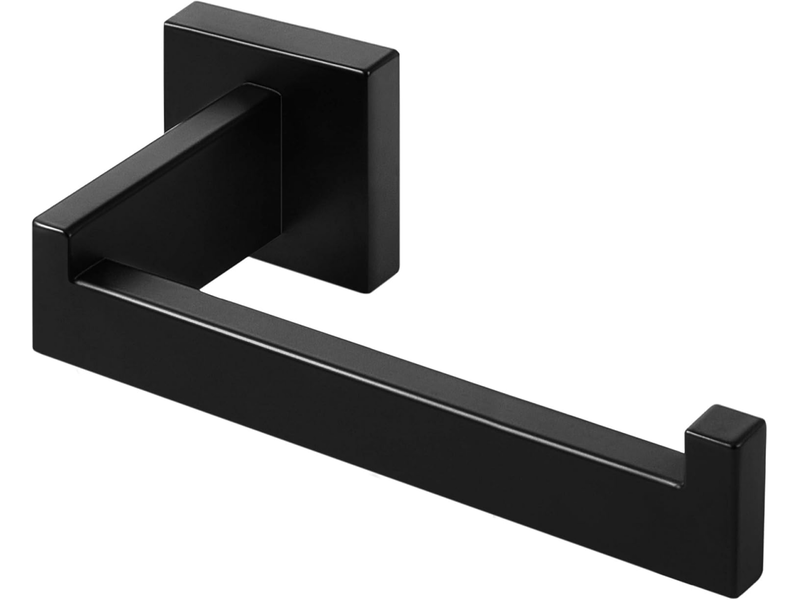  Porte-papier toilette noir, porte-rouleau en acier inoxydable pour salle de bain et cuisine (carré)  - Conforama A