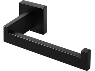 Porte-papier toilette noir, porte-rouleau en acier inoxydable pour salle de bain et cuisine (carré)