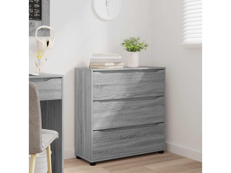  Armoire de rangement, commode de rangement 80 x 31 x 81 cm bois d'ingénierie shl1455  - Conforama E