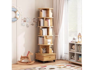 Bibliotheque coloris bois clair 6 étagère(s) <strong>FLORAGRACE</strong> <strong></strong> - 46 cm x 173 cm