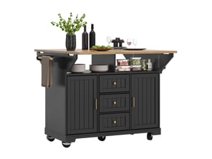 Desserte 2 portes 3 tiroirs coloris noir mdf