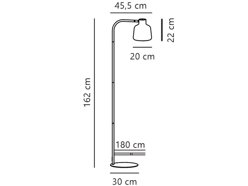  Lampadaire louella métal noir , h. 162 - ip20 - e27 nordlux intérieur 2612134003 - Conforama E