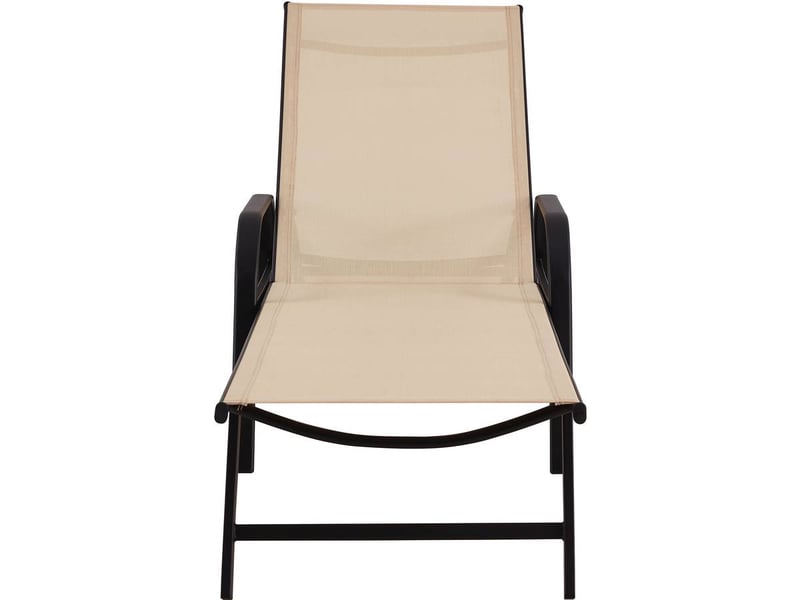 Lot de 2 bains de soleil en métal farniente - beige  - Conforama B