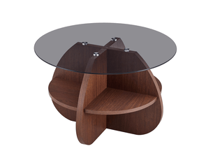 Table basse rond(e) coloris bicolore MAISENTIEL - 74.9 cmx74.9 cm
