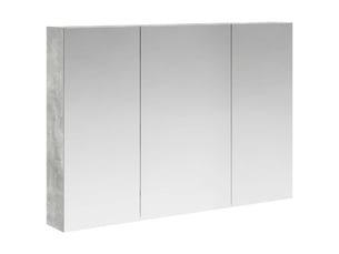 Armoire miroir salle de bain, meuble de rangement gris béton 100x14.5x70 cm
