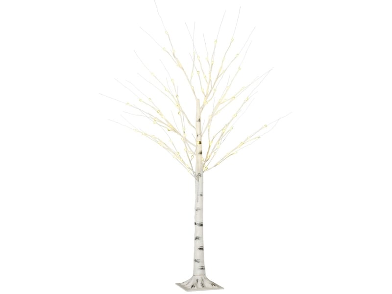 Arbre lumineux led 22x22x150 cm blanc, plastique et métal, branches souples pour intérieur et extérieur couvert  - Conforama A