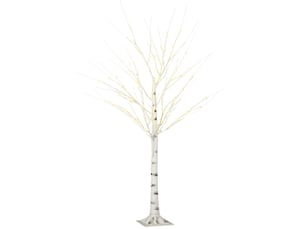 Arbre lumineux led 22x22x150 cm blanc, plastique et métal, branches souples pour intérieur et extérieur couvert