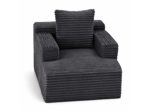 Méridienne 1 place 81x117x50 cm sans montage — gris foncé, design moderne, usage pratique, rangement pratique