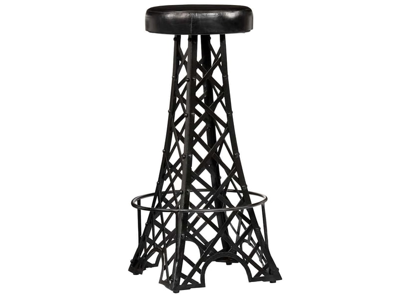  Lot de 2 tabouret de bar, chaise de bar cuir véritable shl51038  - Conforama A
