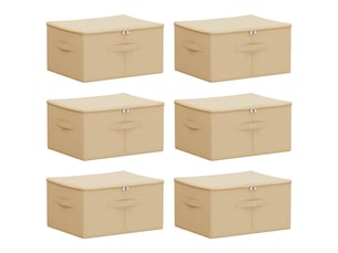 Boîte de rangement 6 pcs tissu intissé 43x34x23 cm 33,6 l shl24870